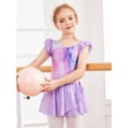 thumbnail image 4 of MEZZALL Kids Girls Ruffle Sleeve Ballet Dance Dress Solid Color Tutu Dressed Leotard U O-Neck Comfortable Breathable Dresses, 4 of 6