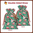 thumbnail image 2 of Honeii Tropical Flamingo Print Small Burlap Bags,Christmas Drawstring Treat Bags Gift Bags Reusable Candy Goodie Wrapping Bags for Holiday Party Favors Supplies -Medium, 2 of 9