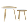 thumbnail image 1 of Safco Produits Ensemble de Tables Basses Rondes Gigognes en Bois, 1 of 11