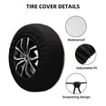 thumbnail image 2 of Naloa Golden Cloud Winged Dog PVC Leather Spare Tire Wheel Cover for Car Truck SUV Camper Trailer Universal Fit many size14 inch, 2 of 6