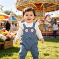 thumbnail image 5 of Baby Girls Romper Outfit Set Fall Winter Long Sleeve Romper for Infant, 5 of 8
