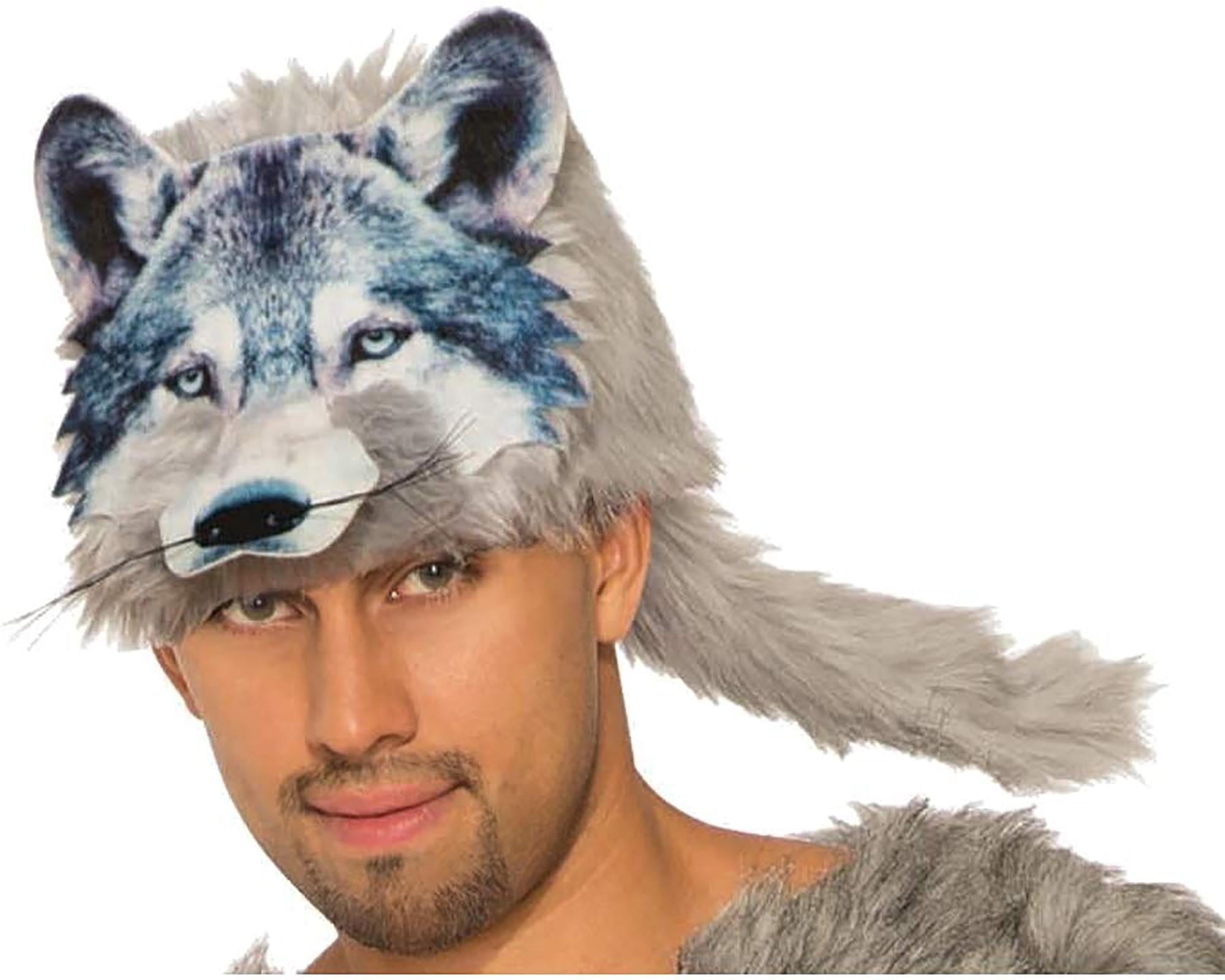 Adult wolf hat Clearance