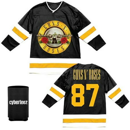 Guns N Roses T-Shirt Bullet Seal Logo '87 Hockey Jersey + Coolie (Best Beer League Hockey Jerseys)