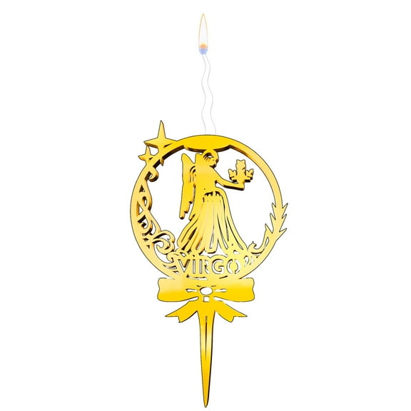 Luxury Cake Topper Candle for Birthdays, Weddings & Anniversaries - Reusable Food Safe Acrylic, Shiny Mirror Finish - Happy Birthday Cake Topper Décor