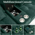 thumbnail image 3 of Rophefx Chenille Oversized Cloud Modular Sofa,134" U Shaped Sectional Sofa Couch with Storage Console&USB Port,6 Tufted Deep Seater Couch Set for Living Room,Green, 3 of 7