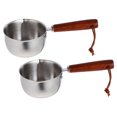 thumbnail image 4 of 2Pcs Kitchen Small Sauce Pot with Handle Stovetop Milk Pot Butter Melting Pot, 4 of 5