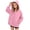 Pink, variant on Lutiedan Girls Oversized Hoodies Snap Button Long Sleeve Fleece Sweatshirt Fall Casual Jacket with Pockets Size 4-14