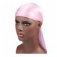 thumbnail image 1 of Sombrero pirata con cola larga trenzada de satén de seda monocromática, sombrero Baotou elástico, sombrero de quimioterapia, durag sedoso, 1 of 6