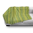 thumbnail image 3 of Lime Green Soft Flannel Fleece Throw Blanket, Pastel Toned Vertical Bands Striped Lines Geometric Soft Print, Cozy Plush for Indoor and Outdoor Use, 60" x 80", Pale Green Yellow, by Ambesonne, 3 of 6