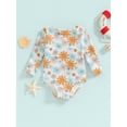 thumbnail image 3 of Musuos Baby Girl Swimwear 6 12 18 24M 3 4T Floral Print Back Bandage Knot Cutout Swimsuits for Toddler Bathing Suits Beachwear, 3 of 10