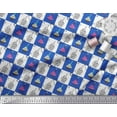 thumbnail image 2 of Soimoi Blue Cotton Voile Fabric Candle & Cupcake Party Printed Fabric 1 Yard 42 Inch Wide, 2 of 3