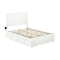 thumbnail image 3 of AFI NoHo Full Wood Platform Bed with Headboard Footboard & 2 Storage Drawers, White, 3 of 7