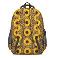 thumbnail image 3 of Sunflower and Leopard Brown Pattern Cute School Backpack Bag with Padded Back and Adjustable Shoulder Straps 16.9 X 12.6 X 5.9 Inches, 3 of 5
