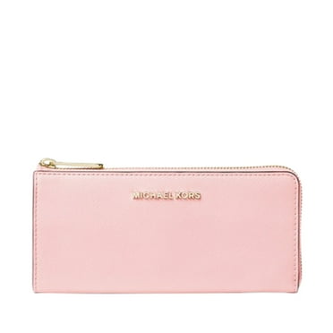 Jet Set Travel Large Saffiano Leather Quarter-Zip Wallet by Michael Kors