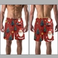 thumbnail image 3 of luoweisi Men's Beach Shorts Quick Dry Swim Trunks with Mesh Lining Christmas Santa Claus S, 3 of 5