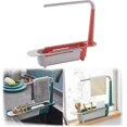 thumbnail image 2 of Sink rack kitchen retractable drain rack filter pool vegetable drain basket household dishwashing rag storage rack, 2 of 5