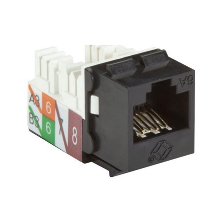 UPC: 0822088125983 | Black Box GigaTrue2 CAT6A Keystone Jack – Unshielded RJ-45 Black