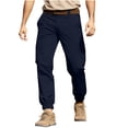thumbnail image 3 of UVEASISHA Big and Tall Jogger Pants for Men Elastic Bottom Cargo Pants Tapered Leg Casual Construction Work Trousers Lightweight Hiking Pant with Pockets Dark Blue XL, 3 of 6