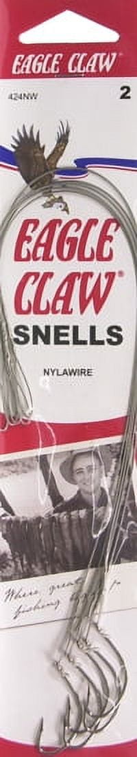(2 pack) Eagle Claw 424NWH-2 Nylawire Kahle Hook, Nickel, Size 2, 5 Pack