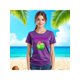 thumbnail image 1 of Playera Blusa De Palm Beach Surf Club – Vibra Tropical con Sabor a Coco Color Morado Talla Grande Marca Emil SaEs, 1 of 4