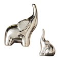 thumbnail image 1 of 2 esculturas de elefante, estatuas de animales, arte moderno, decoraciones de escritorio, elefante Plata, 1 of 9
