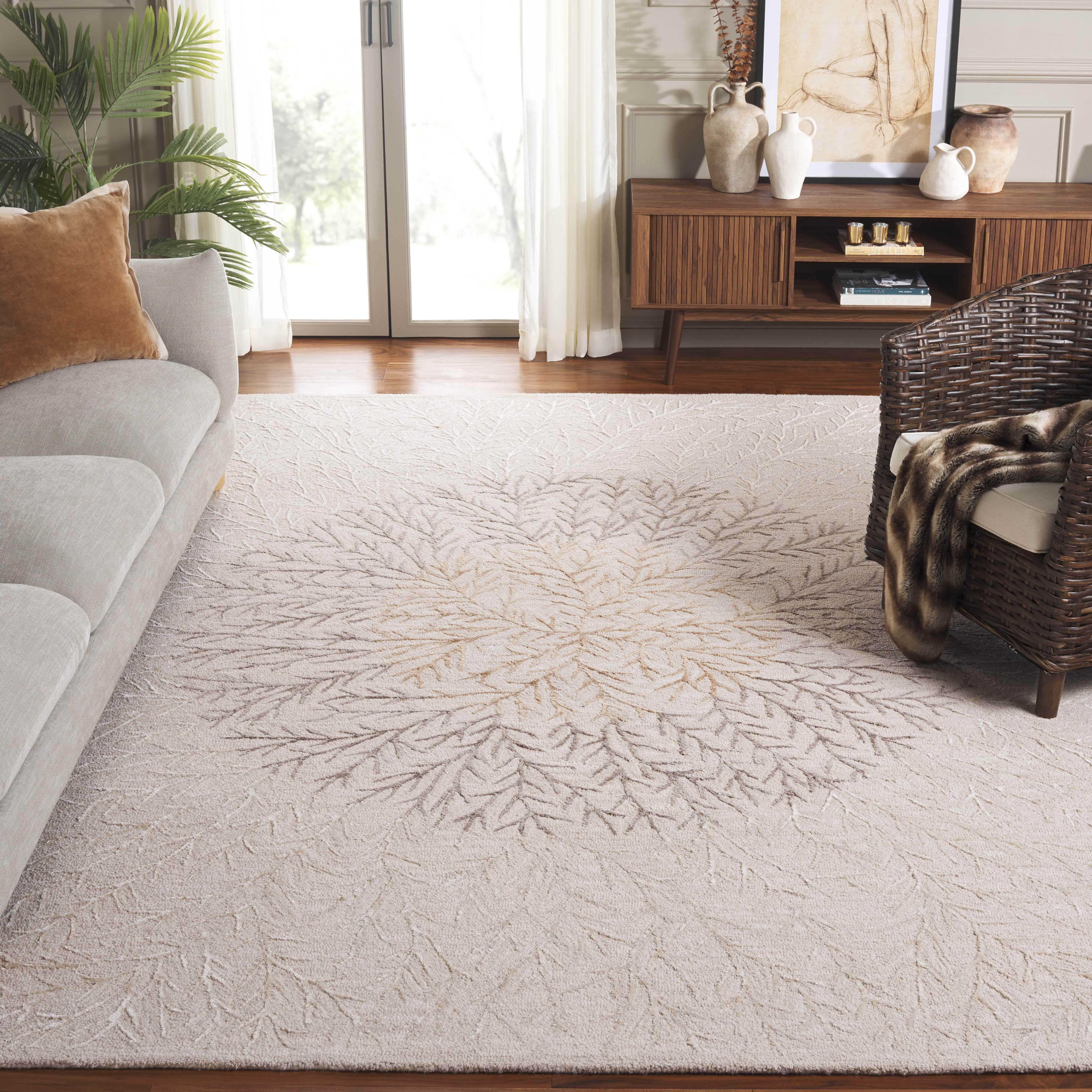 SAFAVIEH Soho Roger Abstract Area Rug, Beige/Brown, 8' x 10'