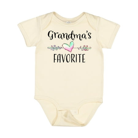 

Inktastic Grandmas Favorite- Heart Grandchild Gift Baby Boy or Baby Girl Bodysuit