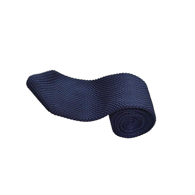 fastboy Cravate Tricotée Mode Homme Unie Décontractée Étroite Fine Tissée Noir Bleu Marine