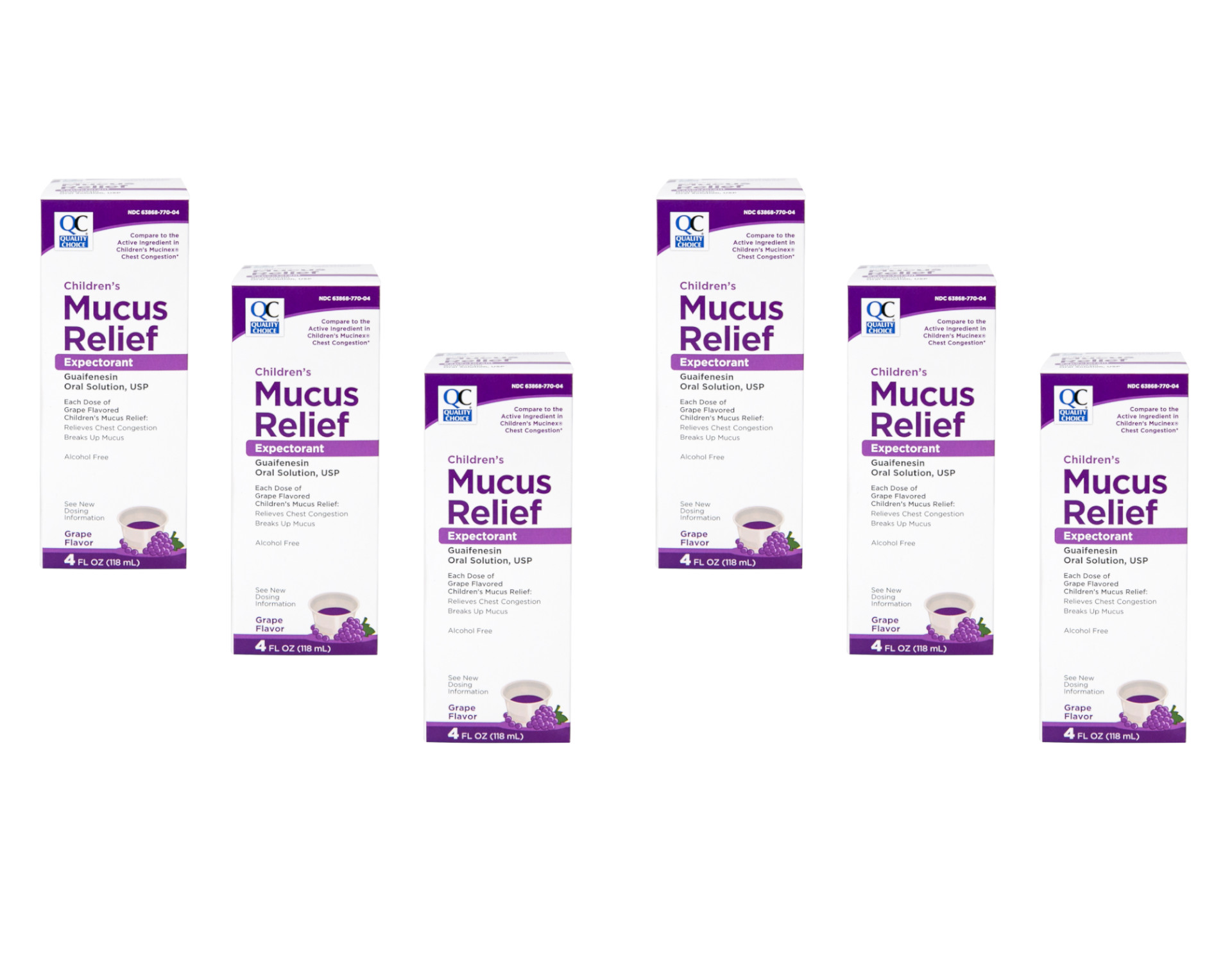 Quality Choice Children's Mucus Relief Expectorant, Grape Flavor 4 Fl