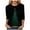Green, variant on TTUHYWXI Christmas T Shirts Womens 3/4 Length Sleeve Tops Casual Loose Fit Crewneck Cute Solid Three Quarter Length Tunic Tops (Wine, 3XL)