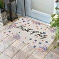 thumbnail image 2 of Non-Slip Red and Blue Stars Doormat Absorbent 4th of July Welcome Mat Stars Firework Front Door Mat Independence Day Patriotic Floor Mat for Indoor,Entry Decoration 17x30 Inch, 2 of 6