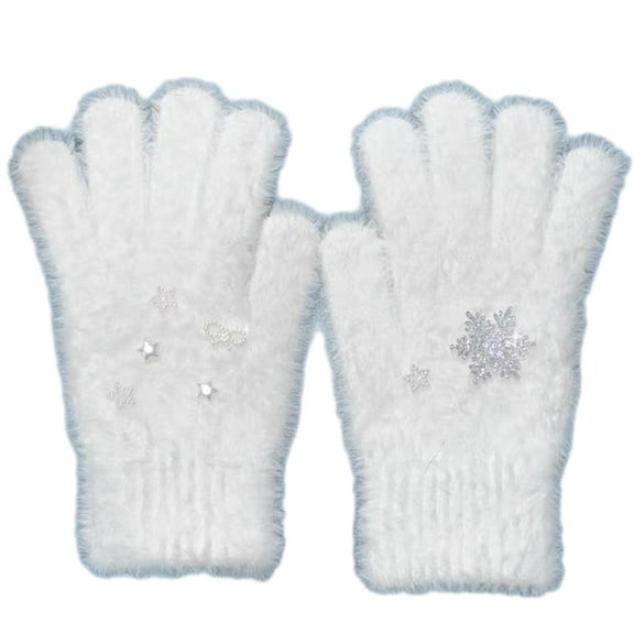lixuesong Women Snowflake Star Gloves Full Finger Gloves Fashion Girls Accessories Warm Gloves Screen Touch Hand Gloves