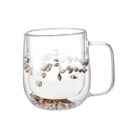 

Double Drink Mug with Handle Heat Resistant Tea Cups Coffee Mugs for Coffee Cappuccinos Beverage Latte Milk Style B