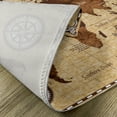 thumbnail image 5 of Ambesonne Map Place Mats Set of 4, Retro Sketch World Map, Standard Size, Brown and Sand Brown, 5 of 6