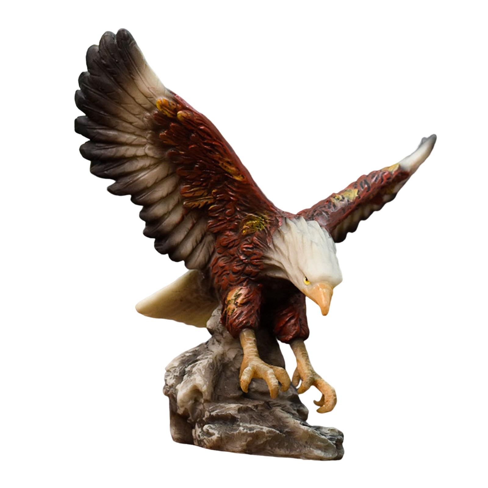 Eagle Statue Collectible Desk Ornament Animal Figurine for Desktop Office  1x
