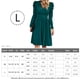 thumbnail image 5 of Dinheiro Vestido de otoño para mujer, vestido casual de manga corta/larga con volantes, vestido con cuello en V, L, 5 of 7