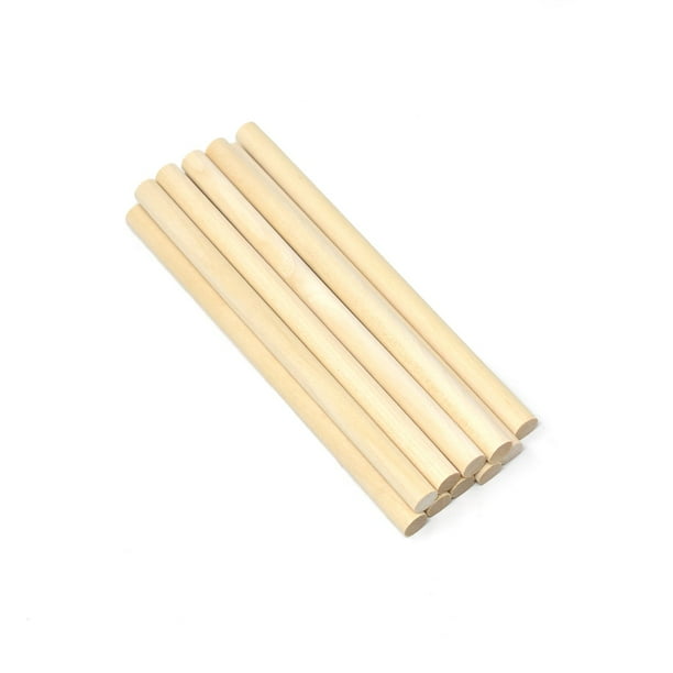 Wood Craft Dowels, Natural, 6Inch, 10Count