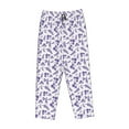 thumbnail image 4 of Goofa Lavender Flowers Printed Soft Pajama Pants for Women, Wide Leg Comfy Casual Lounge Yoga Pants-Small, 4 of 9