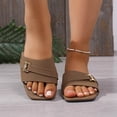 thumbnail image 6 of YgkuHd Women's Summer Slippers,Women's Versatile Flat Strappy Soft-Soled Beach Shoes Comfortable Summer Slippers for Summer Season, Daily Wear, 6 of 9