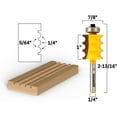 thumbnail image 2 of 1/8" Radius Triple Bead Furniture Trim & Molding Router Bit - 1/4" Shank - Yonico 16159q, 2 of 2