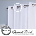 thumbnail image 2 of Quality Home Linen Blend Blackout Curtains - Antique Bronze Grommets - 52" W x 84" L - Optic White (Single Panel), 2 of 4
