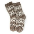 thumbnail image 2 of Womens Slipper Socks - Thick Vintage Sweater Patterned Cabin Crew Socks, 2 of 3