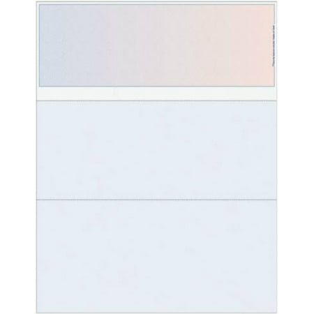 Blank Check Stock - Premier Secuity Blank Top Laser Check Stock, Blue Burgundy Color