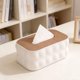 thumbnail image 5 of Dispensador de papel con tapa para caja de pañuelos, rectangular, creativo, para guardar pañuelos faciales Blanco, 5 of 9