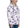thumbnail image 3 of Pofeuu Orchids Flowers Print Kids Pullover Hoodies Warm Thick Hooded Sweatshirt with Packet for Boys Girls-Small, 3 of 6