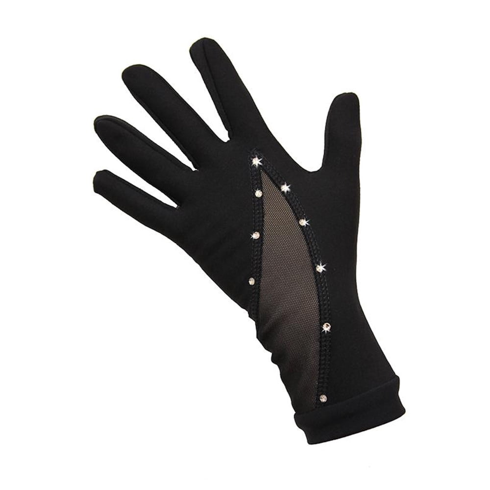 IceDress Thermal Figure Skating Gloves with Rhinestones Svarowski