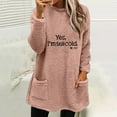 thumbnail image 1 of DPTALR Blouse à Manches Longues pour Femmes, Col Rond, Ample, Imprimé, avec Poche, Chaude, Hiver, 1 of 4