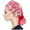 thumbnail image 2 of Gorro médico con botones Bouffant Hat con banda para el sudor para mujeres y hombres, 2 of 3