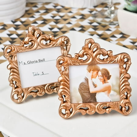 - 20 Rose Gold Baroque style frame favor