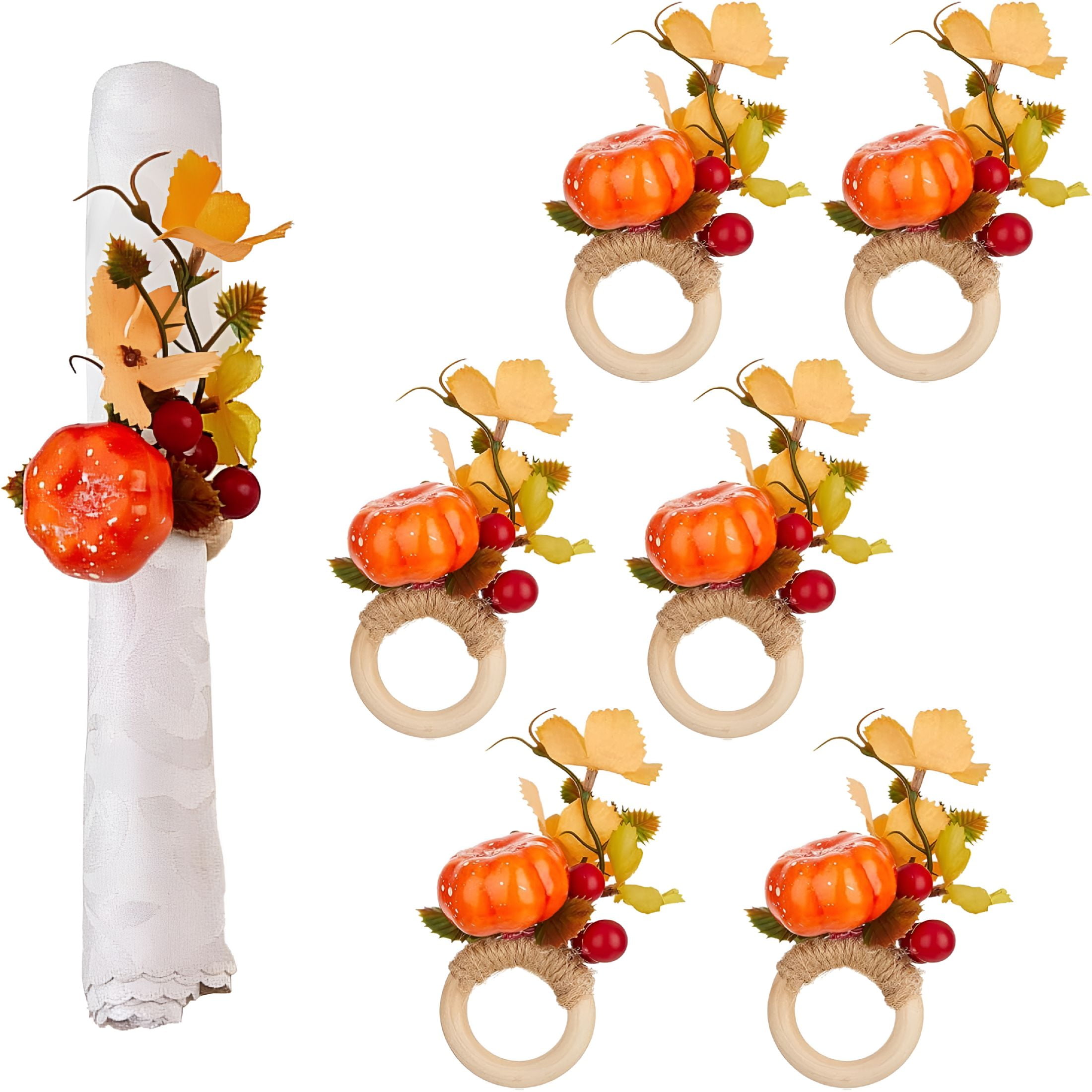 Patelai 12-Piece Bronze Maple Leaf Napkin Ring Set - Fall Thanksgiving Table Decor